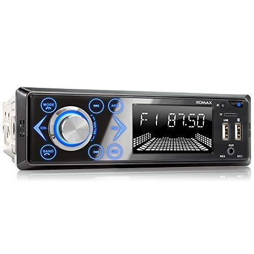 XOMAX XM-2V781 Radio de Coche I Autoradio con Bluetooth Manos Libres I Multi Colores de LED I 7 18 cm Pantalla táctil I Mirroring de la Pantalla para Android I FM I SD USB I 2 DIN 